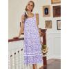 Ekouaer Nightgowns for Women Cotton Long Night Gowns Sleeveless Sleep Dress Victorian Nightdress Ladies Sleepwear XS-4XL(Floral Purple)