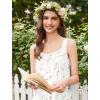 Ekouaer Nightgowns for Women Cotton Long Night Gowns Sleeveless Sleep Dress Victorian Nightdress Ladies Sleepwear XS-4XL(Little Flowers White)