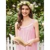 Ekouaer Nightgowns for Women Cotton Long Night Gowns Sleeveless Sleep Dress Victorian Nightdress Ladies Sleepwear XS-4XL(Pink)