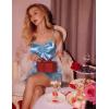 Ekouaer Nightgowns for Women Sexy Lingerie Silk Night Gowns Satin Babydoll Sleepwear Slip Lace Night Dress Sleepdress(Light Blue)