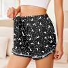 Ekouaer Pajama Shorts for Women 2026 Soft Sleep Shorts Casual Lounge Bottoms Comfy Pj Bottoms with Pockets(Black Moon)