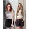 Ekouaer Pajama Shorts for Women 2026 Soft Sleep Shorts Casual Lounge Bottoms Comfy Pj Bottoms with Pockets(Black and Dark Grey)