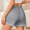 Ekouaer Pajama Shorts for Women 2026 Soft Sleep Shorts Casual Lounge Bottoms Comfy Pj Bottoms with Pockets(Black and Light Grey)