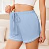 Ekouaer Pajama Shorts for Women 2026 Soft Sleep Shorts Casual Lounge Bottoms Comfy Pj Bottoms with Pockets(Blue)