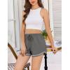 Ekouaer Pajama Shorts for Women 2026 Soft Sleep Shorts Casual Lounge Bottoms Comfy Pj Bottoms with Pockets(Dark Grey)