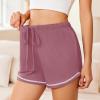 Ekouaer Pajama Shorts for Women 2026 Soft Sleep Shorts Casual Lounge Bottoms Comfy Pj Bottoms with Pockets(Dark Grey and Dusty Rose)
