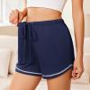 Ekouaer Pajama Shorts for Women 2026 Soft Sleep Shorts Casual Lounge Bottoms Comfy Pj Bottoms with Pockets(Navy Blue)