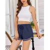 Ekouaer Pajama Shorts for Women 2026 Soft Sleep Shorts Casual Lounge Bottoms Comfy Pj Bottoms with Pockets(Navy Blue)