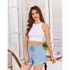 Ekouaer Pajama Shorts for Women 2026 Soft Sleep Shorts Casual Lounge Bottoms Comfy Pj Bottoms with Pockets(Pink and Blue)