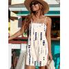 Ekouaer Rompers for Women Summer Casual Sleeveless Spaghetti Strap Shorts Overalls Jumpsuits Beach Outfits with Pockets(Beige-tie Dye)