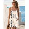 Ekouaer Rompers for Women Summer Casual Sleeveless Spaghetti Strap Shorts Overalls Jumpsuits Beach Outfits with Pockets(Beige-tie Dye)
