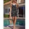 Ekouaer Rompers for Women Summer Casual Sleeveless Spaghetti Strap Shorts Overalls Jumpsuits Beach Outfits with Pockets(Black-tie Dye)