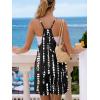 Ekouaer Rompers for Women Summer Casual Sleeveless Spaghetti Strap Shorts Overalls Jumpsuits Beach Outfits with Pockets(Black-tie Dye)
