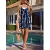 Ekouaer Rompers for Women Summer Casual Sleeveless Spaghetti Strap Shorts Overalls Jumpsuits Beach Outfits with Pockets(Blue-tie Dye)
