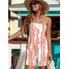 Ekouaer Rompers for Women Summer Casual Sleeveless Spaghetti Strap Shorts Overalls Jumpsuits Beach Outfits with Pockets(Pink-tie Dye)