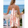 Ekouaer Rompers for Women Summer Casual Sleeveless Spaghetti Strap Shorts Overalls Jumpsuits Beach Outfits with Pockets(Pink-tie Dye)