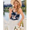 Ekouaer Satin Pajamas for Women Silky Lingerie Lace Camisole and Ruffle Shorts Set 2 Piece Nightwear S-XXL(Black Floral)