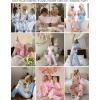 Ekouaer Silk Satin Pajamas Set Women Short Sleeve Pj Sets Button Down Sleepwear 2 Piece Soft Loungewear S-XXL(Pink Stripes)