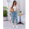 Ekouaer Womens Capri Pajama Pants 2026 Wide Leg Lounge Sleep Pants Soft Comfy Drawstring Pj Bottoms with Pockets(Blue Letter)