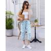Ekouaer Womens Capri Pajama Pants 2026 Wide Leg Lounge Sleep Pants Soft Comfy Drawstring Pj Bottoms with Pockets(Blue Moon)