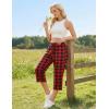Ekouaer Womens Capri Pajama Pants 2026 Wide Leg Lounge Sleep Pants Soft Comfy Drawstring Pj Bottoms with Pockets(Buffalo Plaid)