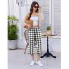 Ekouaer Womens Capri Pajama Pants 2026 Wide Leg Lounge Sleep Pants Soft Comfy Drawstring Pj Bottoms with Pockets(Checkered)