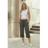 Ekouaer Womens Capri Pajama Pants 2026 Wide Leg Lounge Sleep Pants Soft Comfy Drawstring Pj Bottoms with Pockets(Dark Heather Gray)