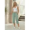 Ekouaer Womens Capri Pajama Pants 2026 Wide Leg Lounge Sleep Pants Soft Comfy Drawstring Pj Bottoms with Pockets(Light Green)