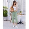 Ekouaer Womens Capri Pajama Pants 2026 Wide Leg Lounge Sleep Pants Soft Comfy Drawstring Pj Bottoms with Pockets(Light Green)