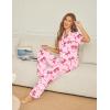 Ekouaer Womens Pajama Sets Button Down Pjs Lounge Sets 2 Piece Short Sleeve Sleepwear Soft Comfy Loungewear(Bow)