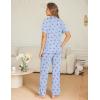 Ekouaer Womens Pajama Sets Button Down Pjs Lounge Sets 2 Piece Short Sleeve Sleepwear Soft Comfy Loungewear(Cherry)