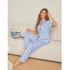 Ekouaer Womens Pajama Sets Button Down Pjs Lounge Sets 2 Piece Short Sleeve Sleepwear Soft Comfy Loungewear(Cherry)