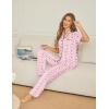 Ekouaer Womens Pajama Sets Button Down Pjs Lounge Sets 2 Piece Short Sleeve Sleepwear Soft Comfy Loungewear(Pink Carrots)