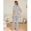 Ekouaer Womens Pajama Sets Button Down Pjs Lounge Sets 2 Piece Short Sleeve Sleepwear Soft Comfy Loungewear(Pink and White Leopard)