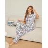 Ekouaer Womens Pajama Sets Button Down Pjs Lounge Sets 2 Piece Short Sleeve Sleepwear Soft Comfy Loungewear(Pink and White Leopard)
