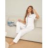 Ekouaer Womens Pajama Sets Button Down Pjs Lounge Sets 2 Piece Short Sleeve Sleepwear Soft Comfy Loungewear(White)