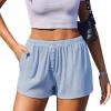 Ekouaer Womens Pajama Short Sleep Short 2026 Fashion Summer Y2k Casual Lounge Short Cute Micro Mini Pj Bottoms with Pockets(Blue)