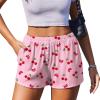 Ekouaer Womens Pajama Short Sleep Short 2026 Fashion Summer Y2k Casual Lounge Short Cute Micro Mini Pj Bottoms with Pockets(Pink Cherry)