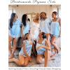 Ekouaer Womens Silk Pajama Set Bow Tie Knot Tank Top Satin Pjs Sets for Bridal Party 2 Piece Cami Shorts Sleepwear S-XXL(Light Blue)