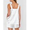 Ekouaer Womens Silk Pajama Set Bow Tie Knot Tank Top Satin Pjs Sets for Bridal Party 2 Piece Cami Shorts Sleepwear S-XXL(Vine Heart Flower)