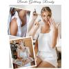 Ekouaer Womens Silk Pajama Set Bow Tie Knot Tank Top Satin Pjs Sets for Bridal Party 2 Piece Cami Shorts Sleepwear S-XXL(White)