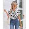 Ekouaer Womens Silk Satin Pajama Sets 2 Piece Button Down Silk Pjs Shorts Sets Cute Print Short Sleeve Sleepwear S-4XL(Cow Print)