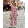 Ekouaer Women’s Two Piece Sets Summer Sleeveless Lounge Sets Matching Pants Airport Travel Outfits(Pink Leopard)