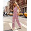 Ekouaer Women’s Two Piece Sets Summer Sleeveless Lounge Sets Matching Pants Airport Travel Outfits(Pink Leopard)
