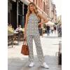 Ekouaer Women’s Two Piece Sets Summer Sleeveless Lounge Sets Matching Pants Airport Travel Outfits(White Leopard)