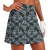 Ekouaer 16“ Golf Skorts for Woman with Inner Pockets Silicone Grippers Tennis Skirt Quick Dry Athletic Pickleball Skort(Blue Floral)
