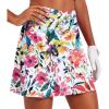 Ekouaer 16“ Golf Skorts for Woman with Inner Pockets Silicone Grippers Tennis Skirt Quick Dry Athletic Pickleball Skort(Mixed Floral)