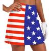 Ekouaer 16“ Golf Skorts for Woman with Inner Pockets Silicone Grippers Tennis Skirt Quick Dry Athletic Pickleball Skort(Usa Flag)