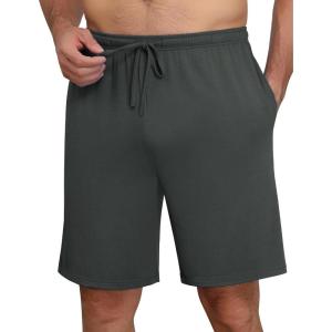 Ekouaer Mens Pajama Shorts Bamboo Viscose Breathable Soft Sleep Short Elastic Waist 2026 Lounge PJ Short with Pockets(Green)