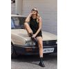 Ekouaer Two Piece Shorts Set for Women Summer Lounge Set Casual Sleeveless Tank Top 2026 Matching Outfits S-XXL(Black)